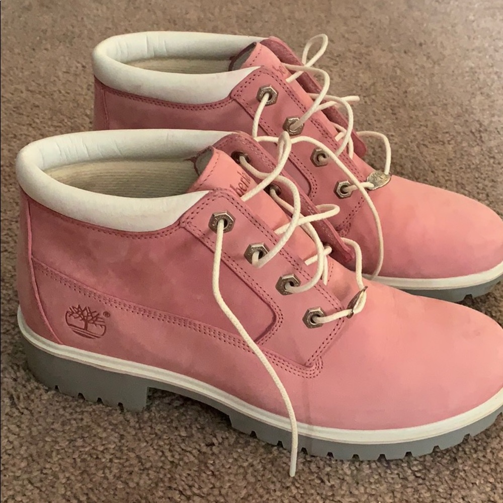 Pink Timberland Boots Waterproof Chukka
